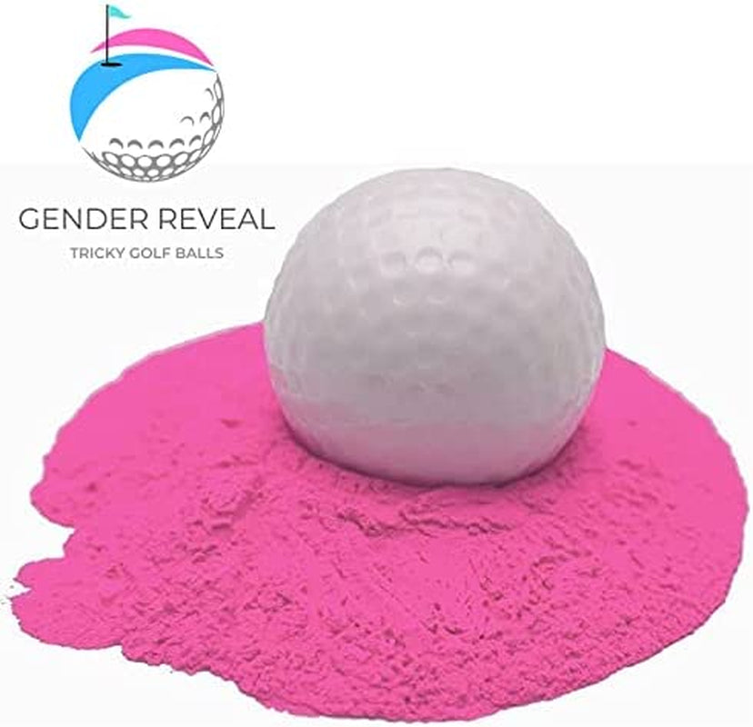 Exploding Trick Golf Balls | Gender Reveal Party Gag Gift for Golfers | Blue & Pink Exploding Golf Balls