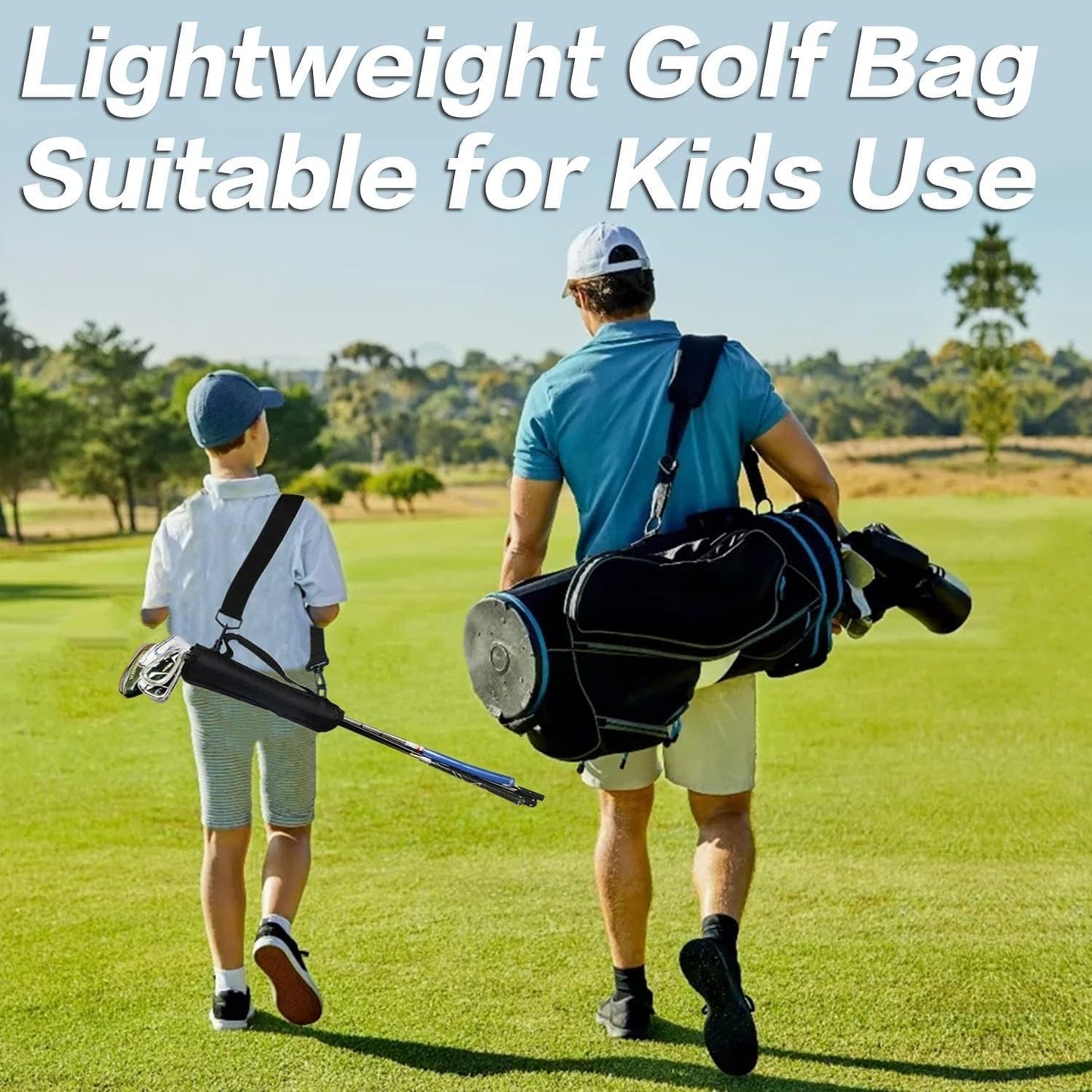 Golf Club Bag Mini Lightweight for Men, Women, Ladies, Kids With Ball Pouch Pack | Portable for Driving Range or On-Course Training Case