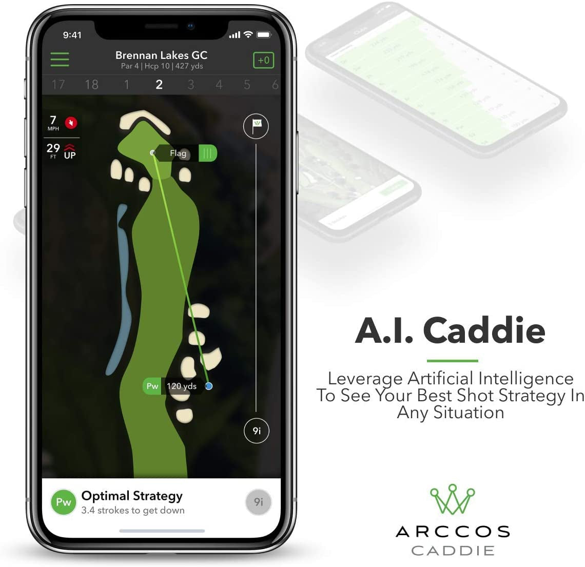 Arccos Caddie | Golf's Best on Course Tracking System Featuring the First-Ever A.I. Powered GPS Rangefinder