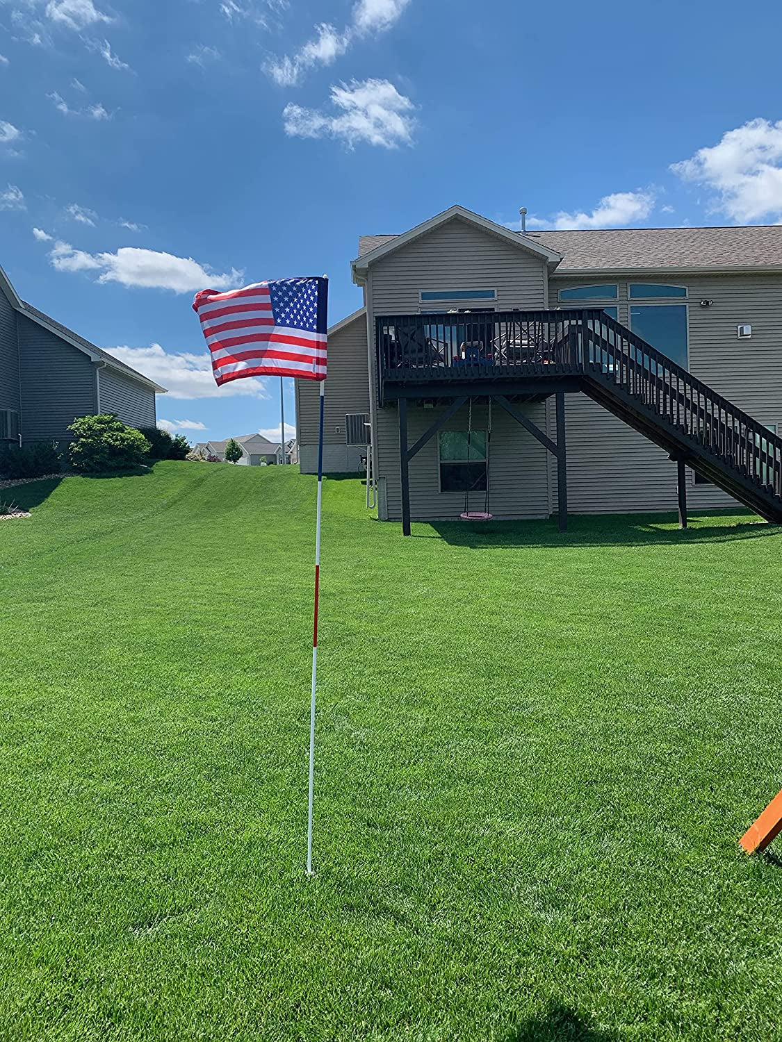 Regulation Flagstick | Cup & Pin Flag to Use in Your Backyard for Practice. Use the Same Products as Used by Golf Courses all over the World and on Tour