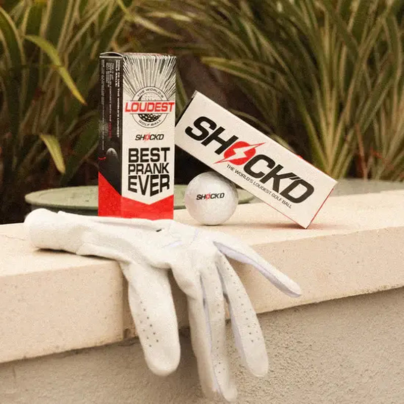 "SHOCK'D Golf Balls: Unleash the Power of the World's LOUDEST Golf Ball - Available in Red or White for the Ultimate Stealth Game"