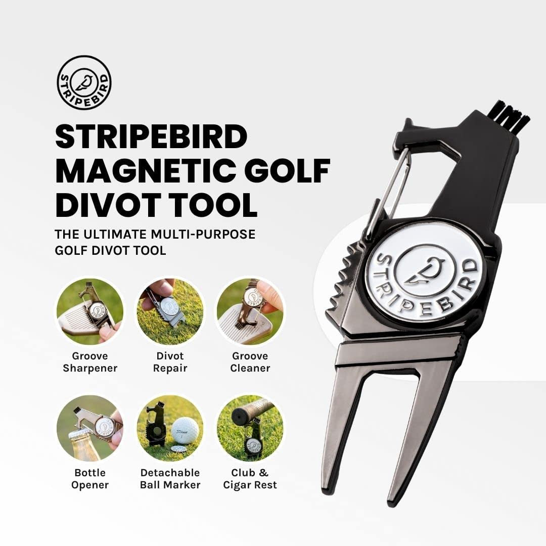 Magnetic Golf Divot Tool | Multi-Functional Golf Divot Repair | Easily Attach and Access Divot Tool While You Golf | Premium Gift Box