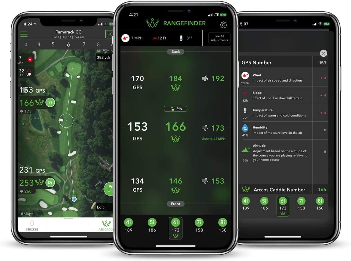 Arccos Caddie | Golf's Best on Course Tracking System Featuring the First-Ever A.I. Powered GPS Rangefinder