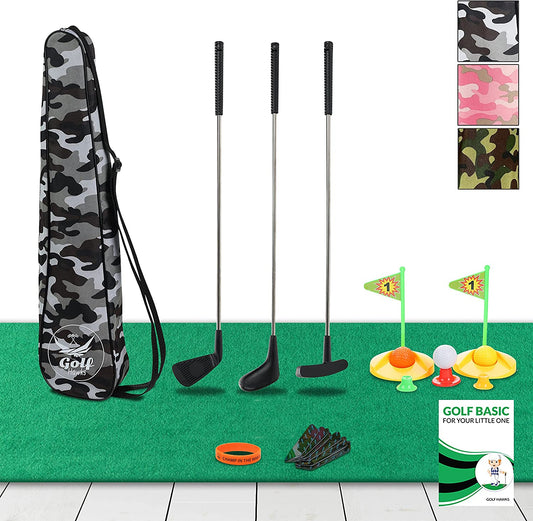 Premium Plastic Kids Golf Clubs 3-5 Set | Toddler Toys for Mini Plastic | Age 3 4 5 6