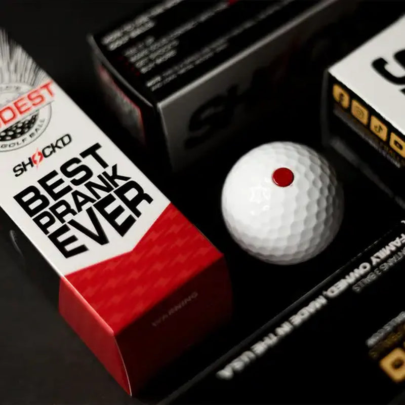 "SHOCK'D Golf Balls: Unleash the Power of the World's LOUDEST Golf Ball - Available in Red or White for the Ultimate Stealth Game"