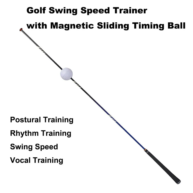 Golf Swing Speed Trainer with Magnetic Sliding Timing Ball