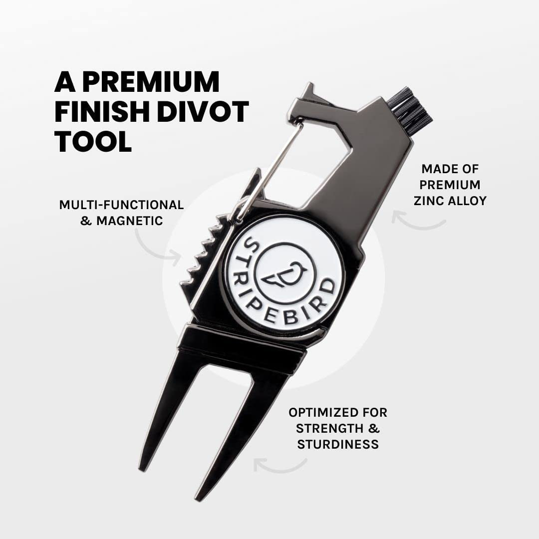 Magnetic Golf Divot Tool | Multi-Functional Golf Divot Repair | Easily Attach and Access Divot Tool While You Golf | Premium Gift Box