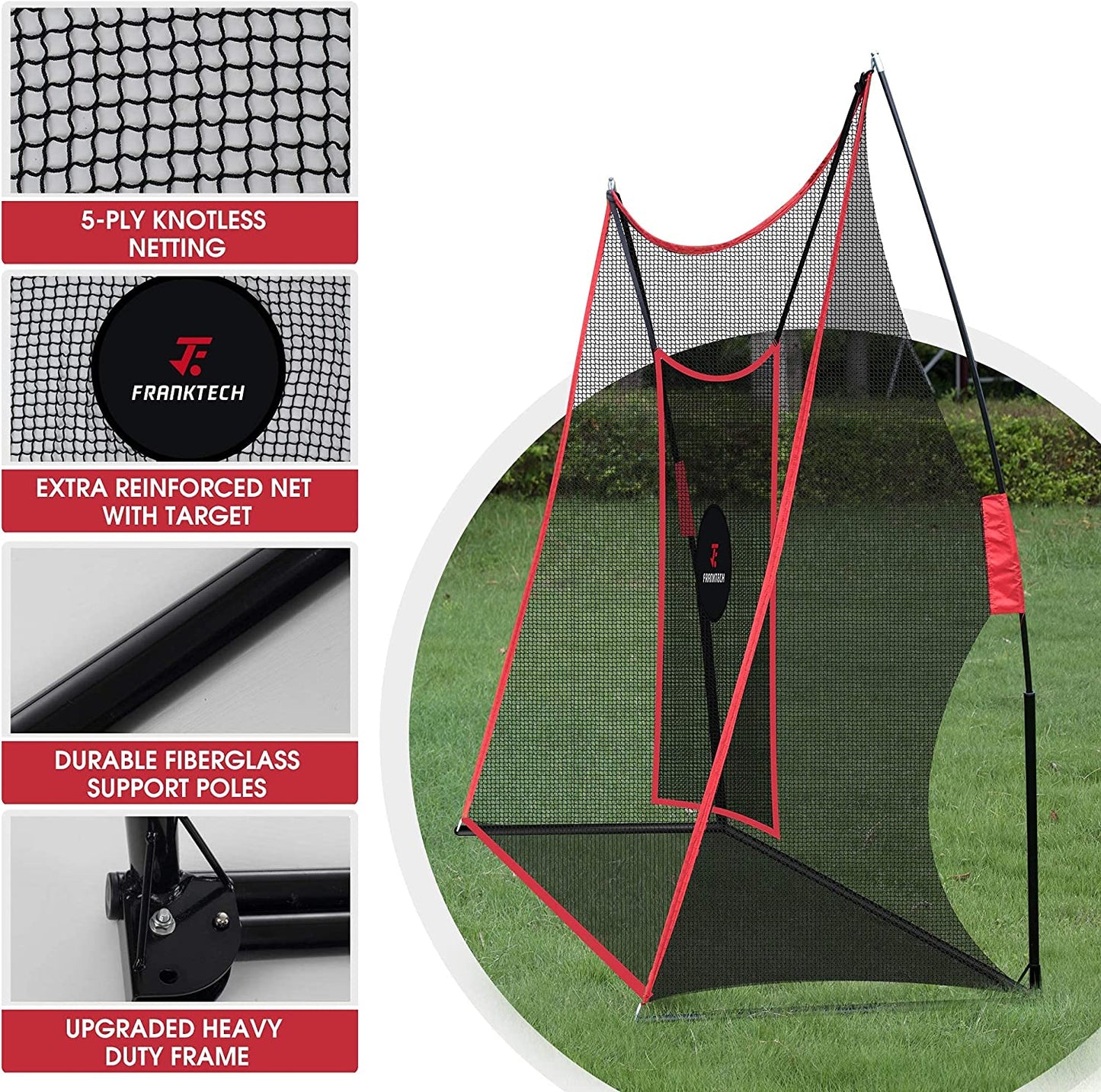 Golf Hitting Net | Heavy Duty Golf Practice Net for Backyard Driving | Golf Net with High Impact Chipping Hitting Target | Includes Carry Bag, Golf Balls for Indoor Outdoor