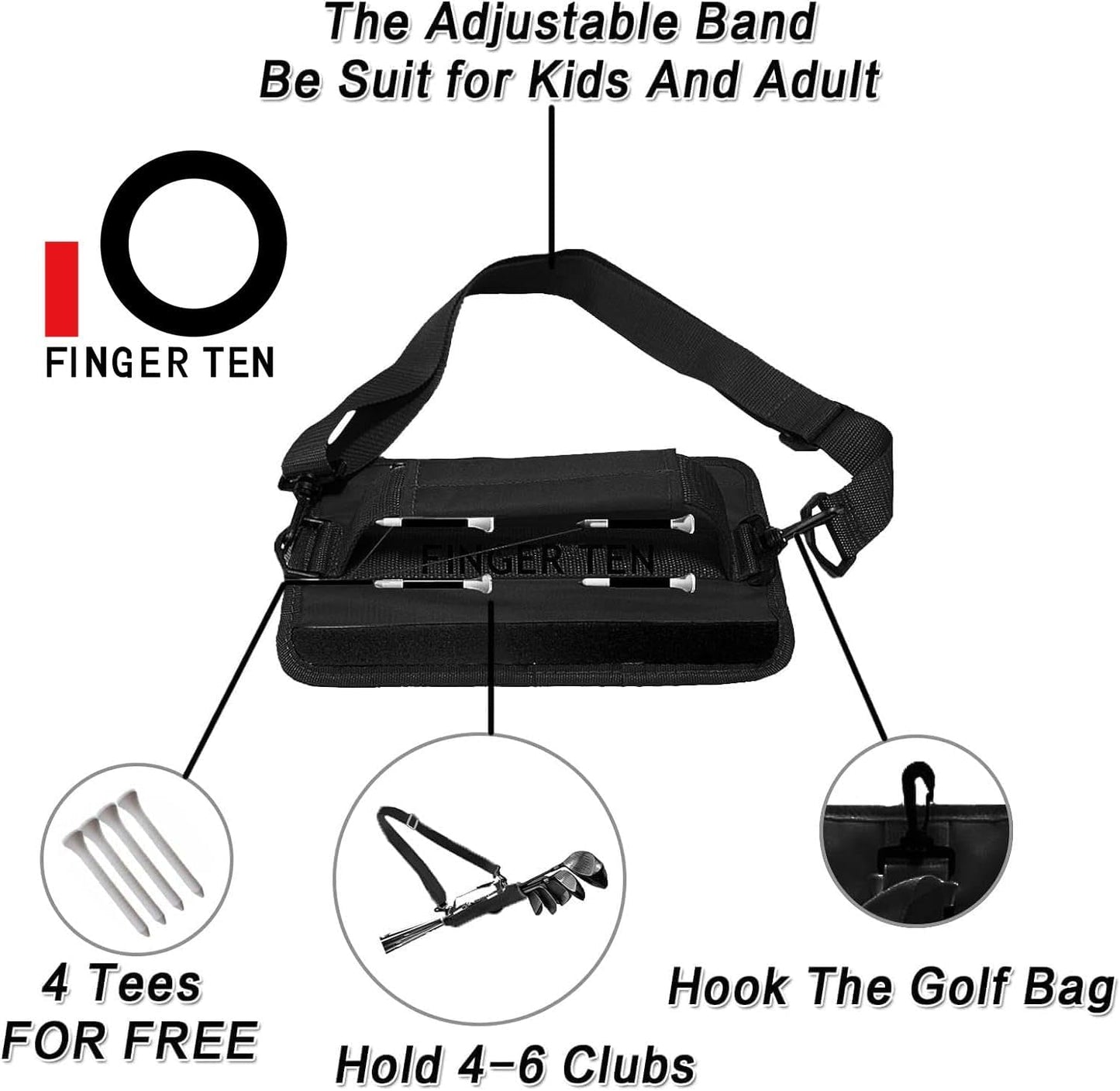 Golf Club Bag Mini Lightweight for Men, Women, Ladies, Kids With Ball Pouch Pack | Portable for Driving Range or On-Course Training Case