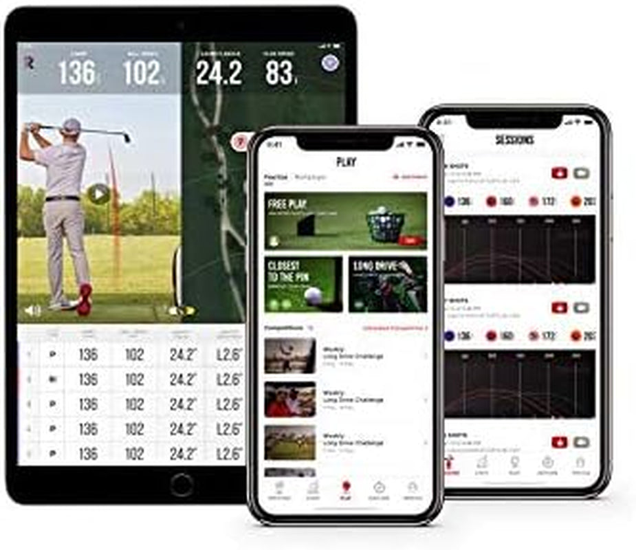 Rapsodo Mobile Launch Monitor for Golf Indoor and Outdoor Use with GPS Satellite View and Professional Level Accuracy, iPhone & iPad Only