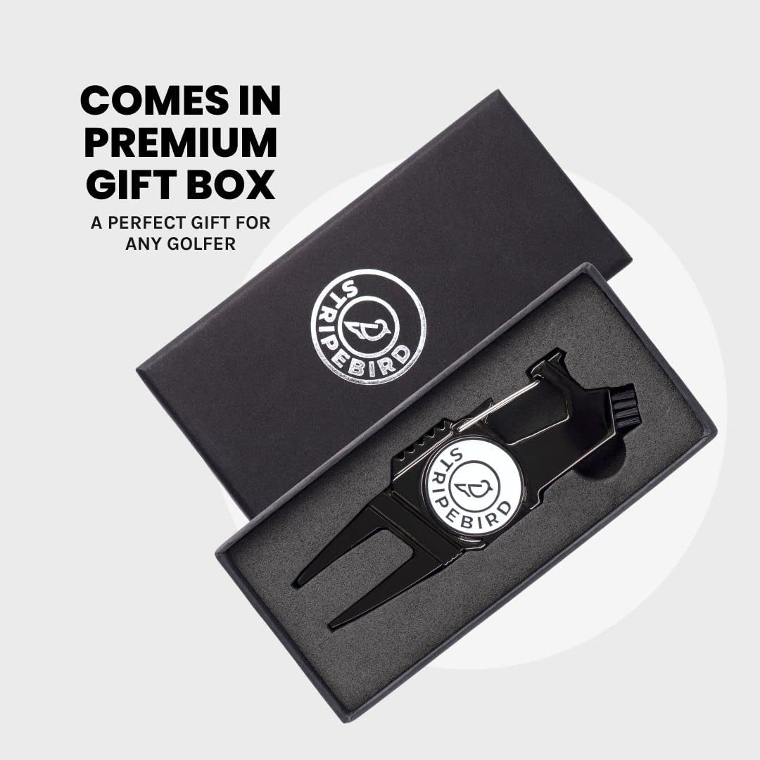 Magnetic Golf Divot Tool | Multi-Functional Golf Divot Repair | Easily Attach and Access Divot Tool While You Golf | Premium Gift Box